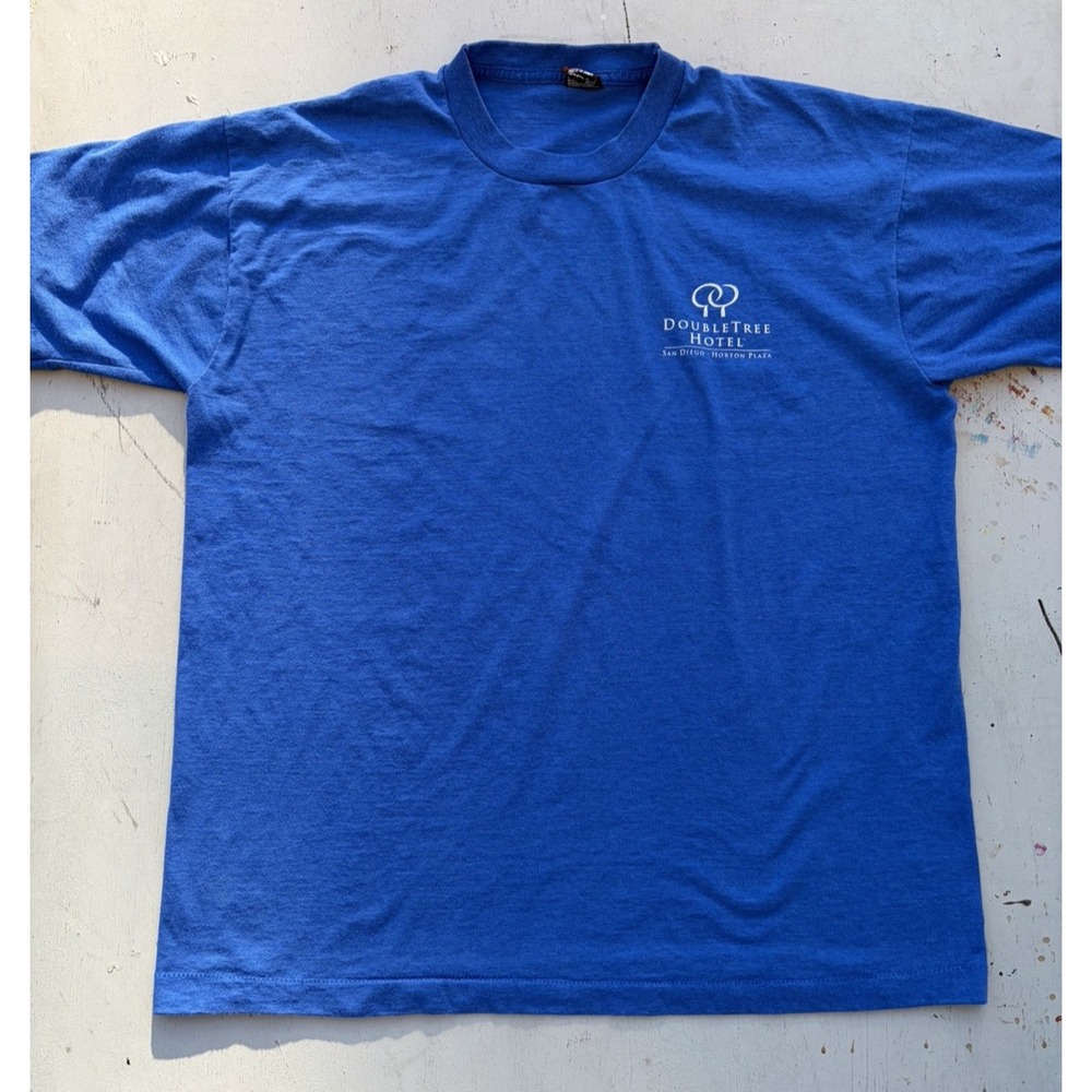 Men's Vintage Best Fruit T-Shirt Blue San Diego XL Single Stitch 90s Hotel Tree - Picture 2 of 11
